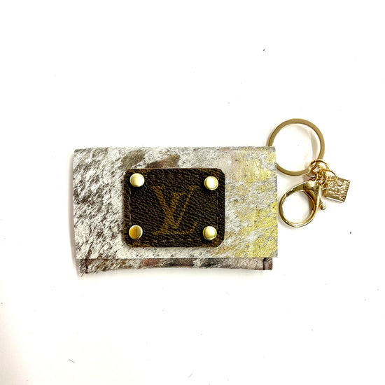 Cardholder multiple options with LV patch no border - Patches Of Upcycling HOH White Acid Sunset in Gold hardware Handbag & Wallet Accessories Patches Of Upcycling
