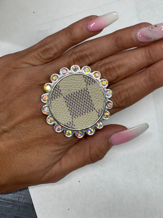 Circle Bling Azur Ring - Patches Of Upcycling