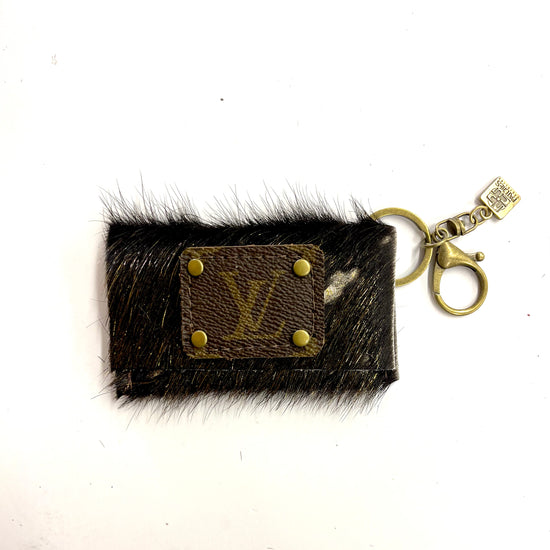 Cardholder multiple options with LV patch no border - Patches Of Upcycling HOH Black Acid Gold in Gold hardware Handbag & Wallet Accessories Patches Of Upcycling