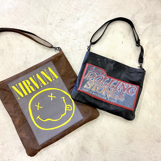 Vintage Concert T-shirt Crossbody Nirvana - Patches Of Upcycling