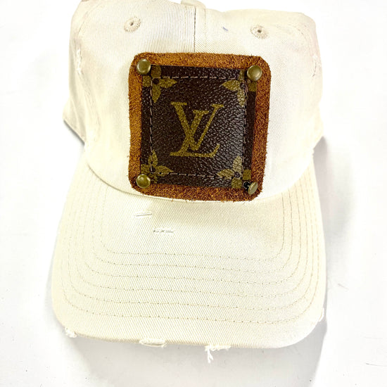 GG23- Khaki Distressed Dad Hat Brown/Antique - Patches Of Upcycling