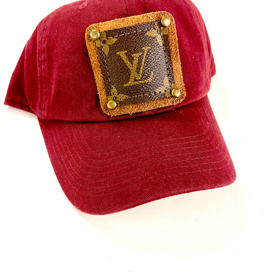 LL23 Deep Maroon Dad Hat Brown/Antique - Patches Of Upcycling