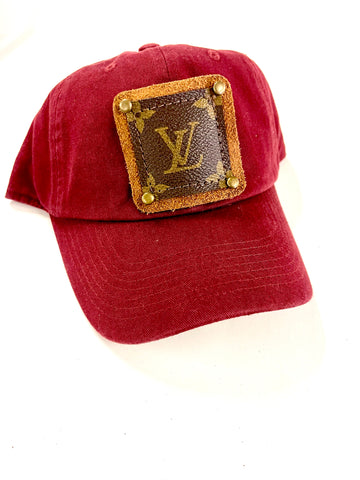 LL23 Deep Maroon Dad Hat Brown/Antique - Patches Of Upcycling