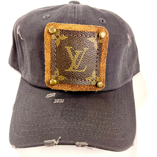 GG20- Charcoal Distressed Dad Hat Brown/Antique - Patches Of Upcycling