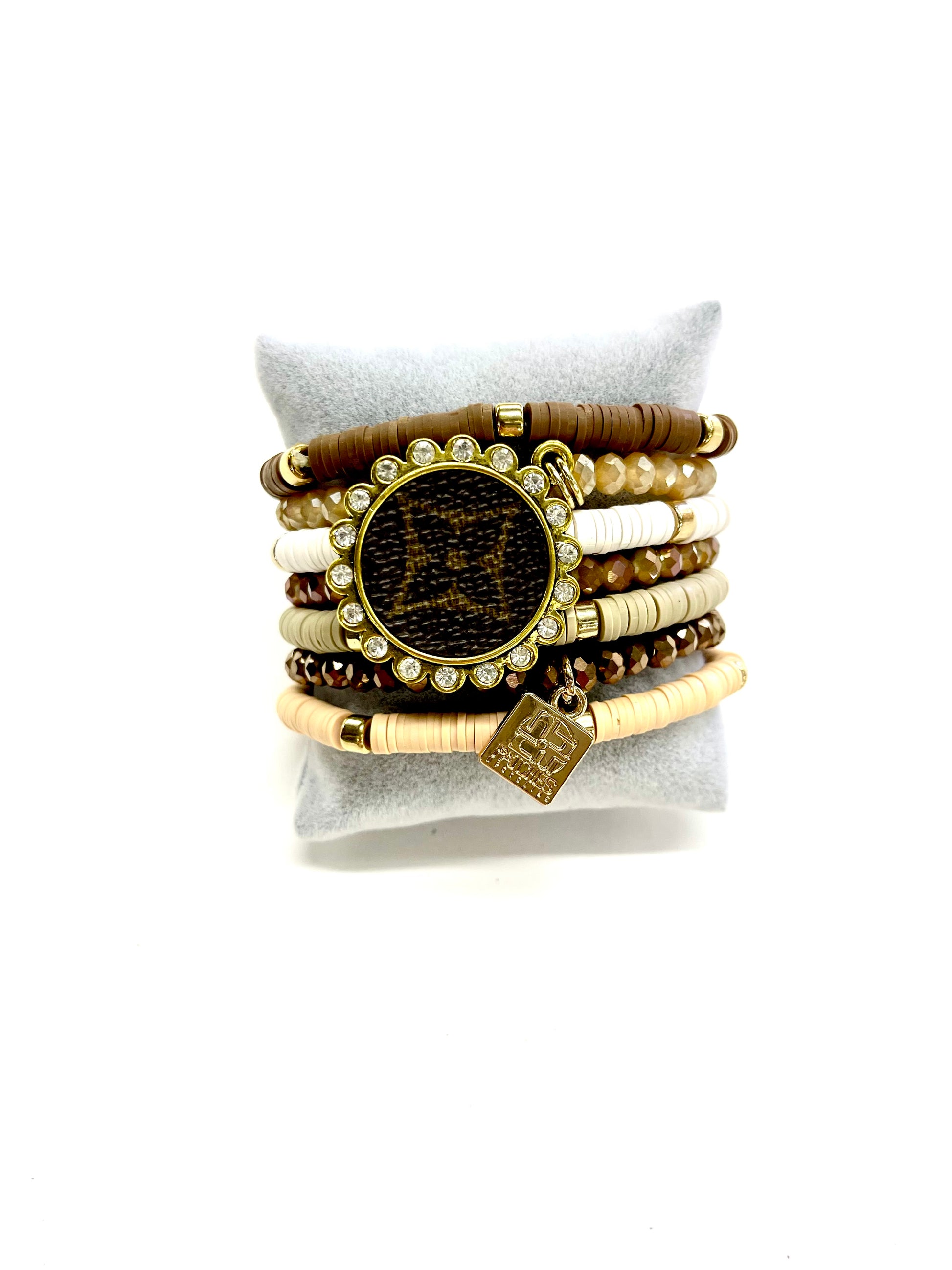 Destiny-Stacked Bracelet set- Gold Clear - Patches Of Upcycling