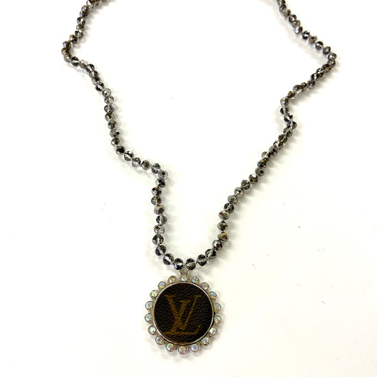 Charcoal 17” necklace - Patches Of Upcycling