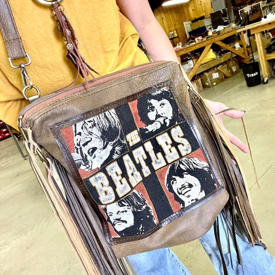 Vintage Concert T-shirt The Beatles Crossbody - Patches Of Upcycling