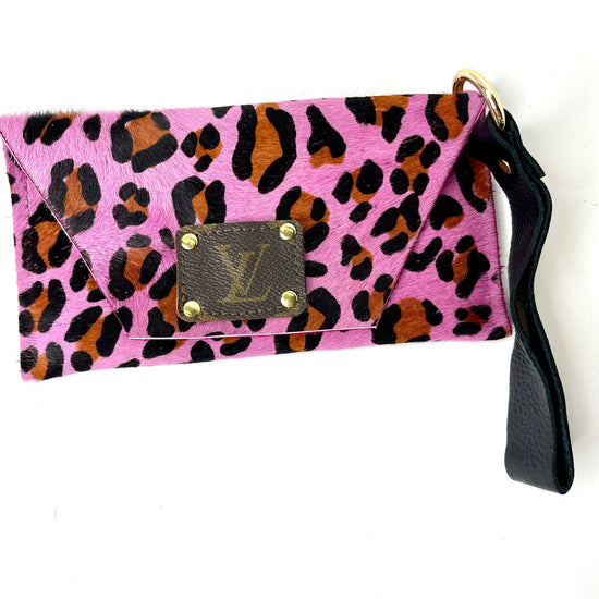 Pink Leopard HOH - Petite Snap Wristlet - Patches Of Upcycling