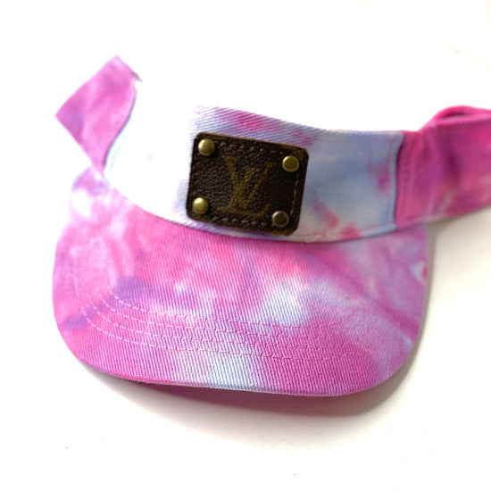 ZZ16 - Tye Dye Pink Visor Antique Hardware - Patches Of Upcycling