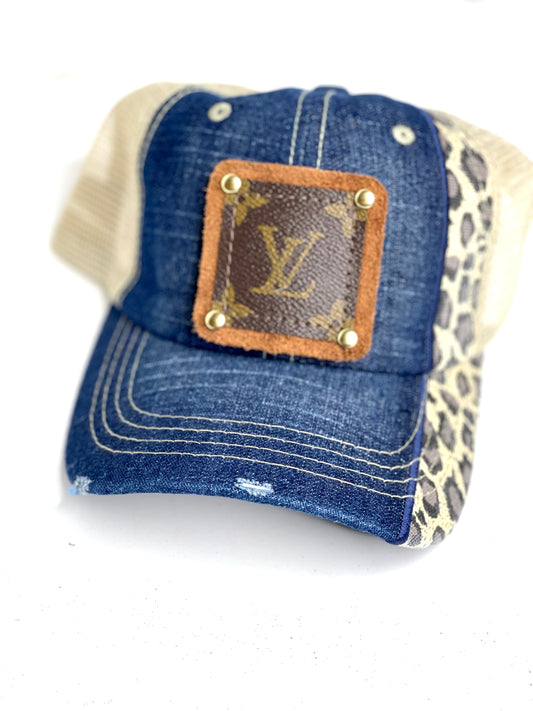 XX1 - Jean Side Leopard in Cream Brown/Gold - Patches Of Upcycling