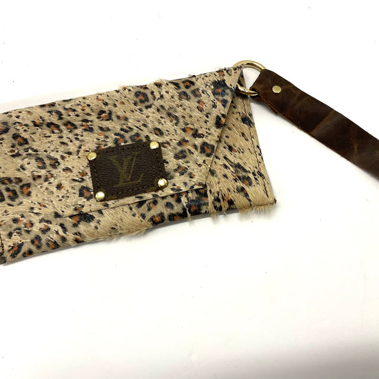 Cheryl Acid Leopard HOH Petite Snap Wristlet - Patches Of Upcycling