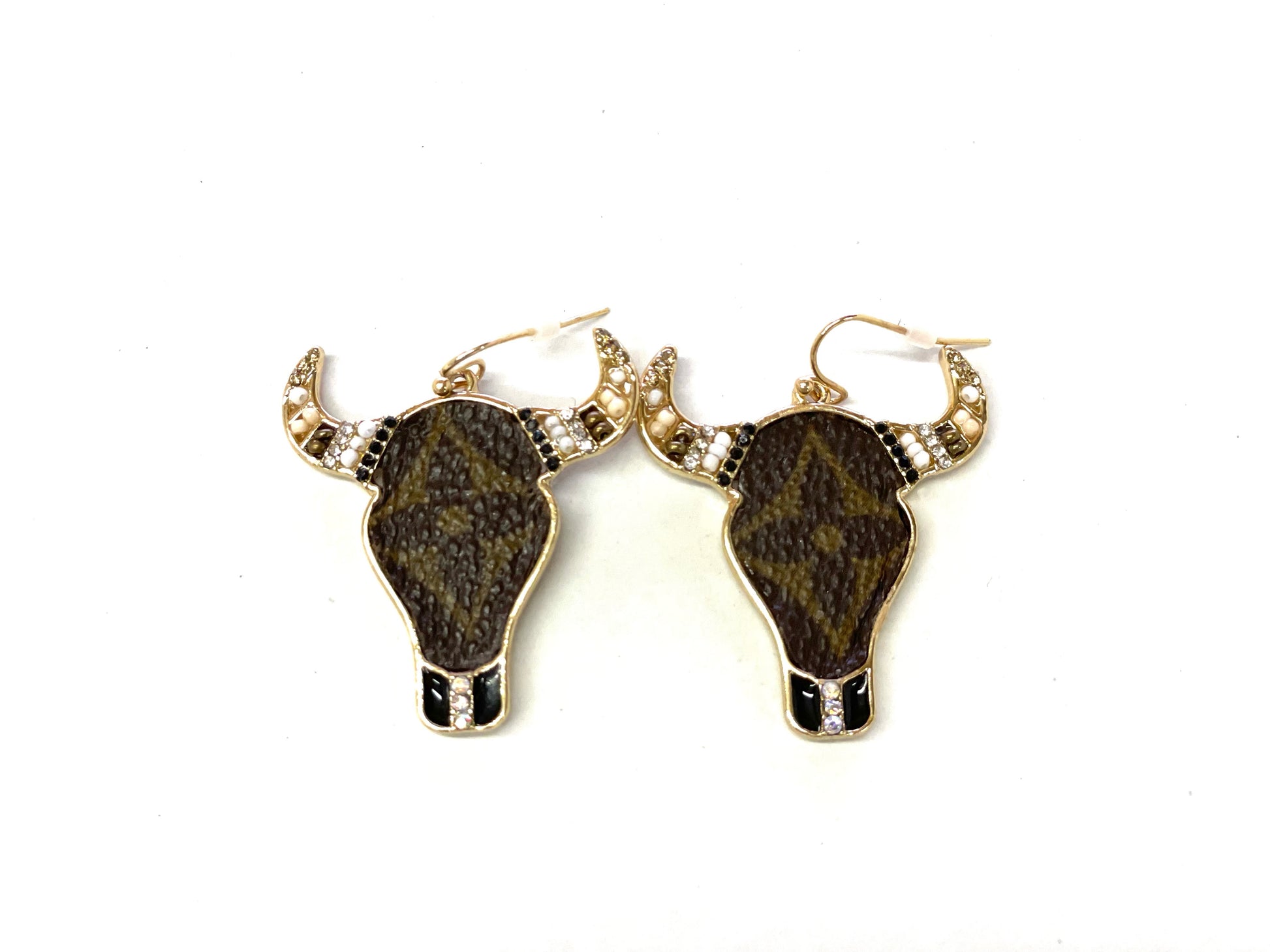 Longhorn earrings - Patches Of Upcycling