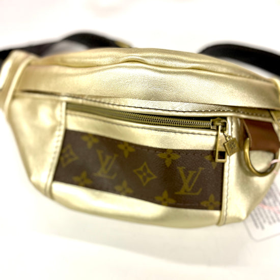 Adjustable Bum Bag STRIP LV - Patches Of Upcycling Gold Patches Of Upcycling