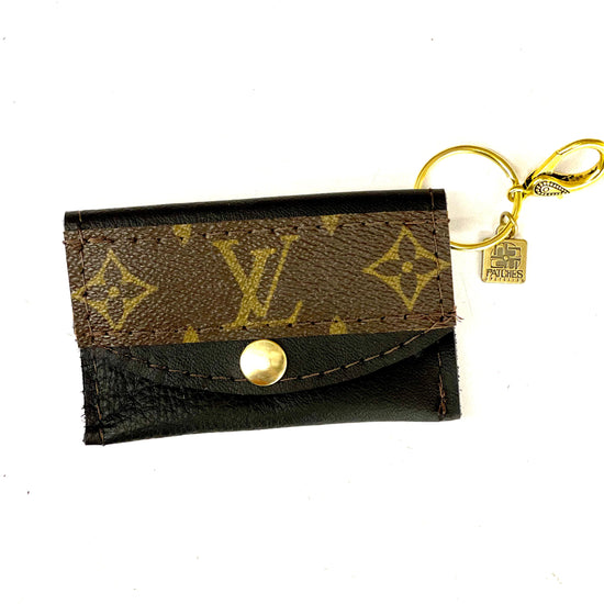 Cardholder with LV strip - Patches Of Upcycling Black Handbag & Wallet Accessories Patches Of Upcycling