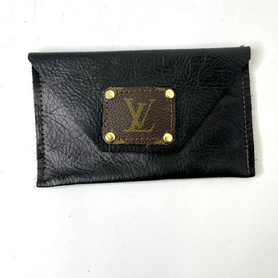 Smooth Black - Large Card Holder - Patches Of Upcycling