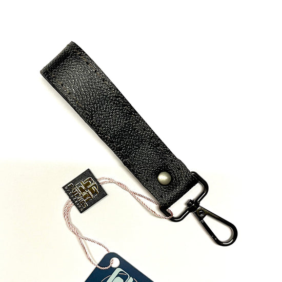 Mens Thick Keyfob Ebony with Black Swivel Clip - Patches Of Upcycling
