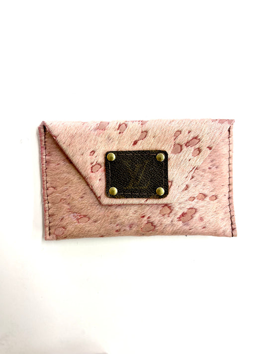 HOH Pink Acid Pink - Large Card Holder - Patches Of Upcycling Antique Handbag & Wallet Accessories Patches Of Upcycling