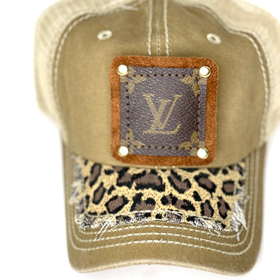 M2- Twinkie Leopard Hat Brown/Gold - Patches Of Upcycling