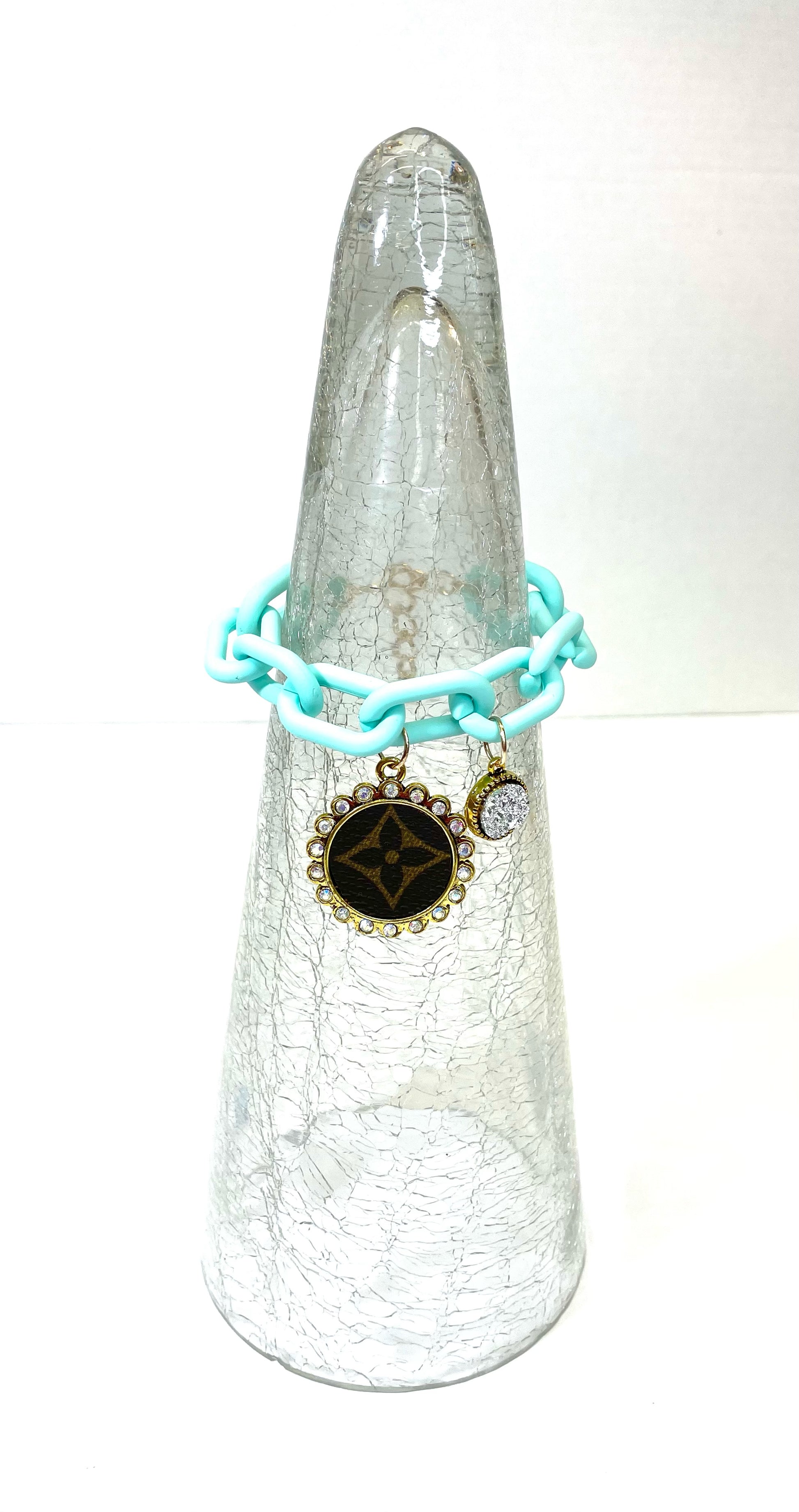 Restocked Chain bracelet mint - Patches Of Upcycling