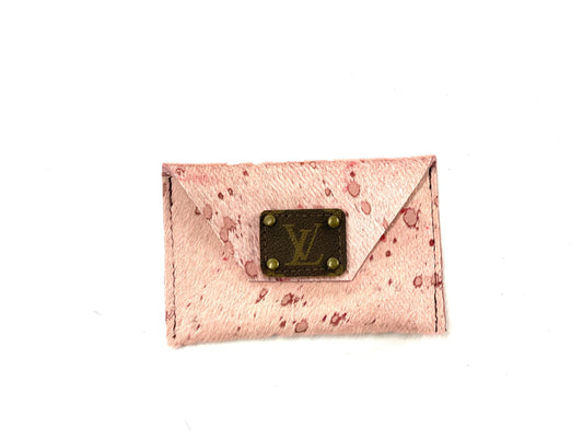 Pink acid wash HOH-Large Card Holder - Patches Of Upcycling