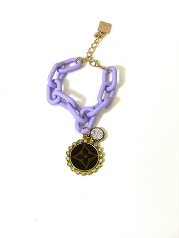 Restocked Chain bracelet light purple - Patches Of Upcycling