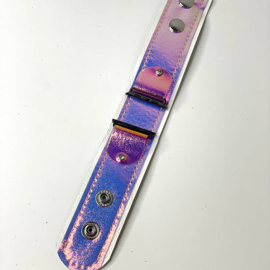 iwatch band pink iridescent (large) - Patches Of Upcycling