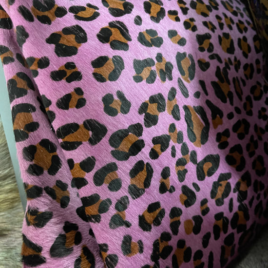 Adjustable Bum Bag STRIP LV - Patches Of Upcycling Hair on hide pink leopard Patches Of Upcycling
