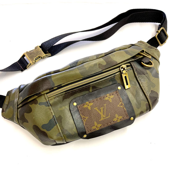 Adjustable Bum Bag PATCH of Lv- Smooth Leathers - Patches Of Upcycling Camo Patches Of Upcycling