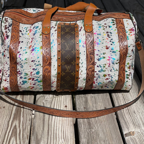 Large duffel HOH rainbow acid wash (4LV) - Patches Of Upcycling