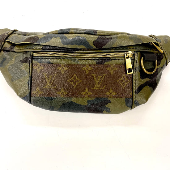 Adjustable Bum Bag STRIP LV - Patches Of Upcycling Smooth Camo Patches Of Upcycling