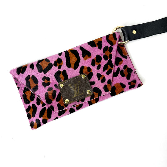 Pink Leopard HOH - Petite Snap Wristlet - Patches Of Upcycling