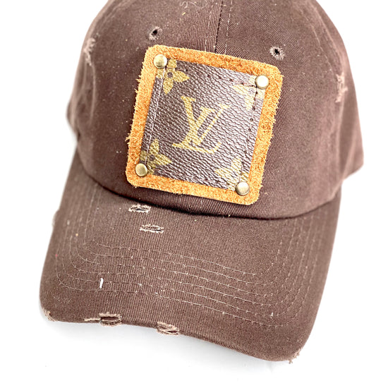 GG14- Brown Distressed Dad Hat Brown/Antique - Patches Of Upcycling