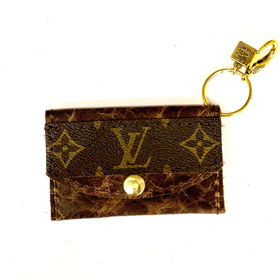 Cardholder with LV strip - Patches Of Upcycling Brown Handbag & Wallet Accessories Patches Of Upcycling