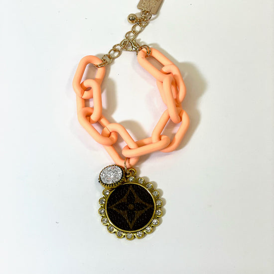 Restocked Chain bracelet orange - Patches Of Upcycling